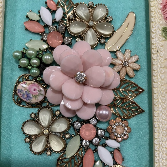 ORIGINAL JEWELRY ART COLLAGE. UNIQUE HANDMADE OOAK GIFT π HOME DECOR - Picture 5 of 11